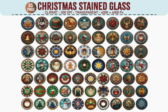 Download Christmas Stained Glass – 65 PNGs - Png Collection