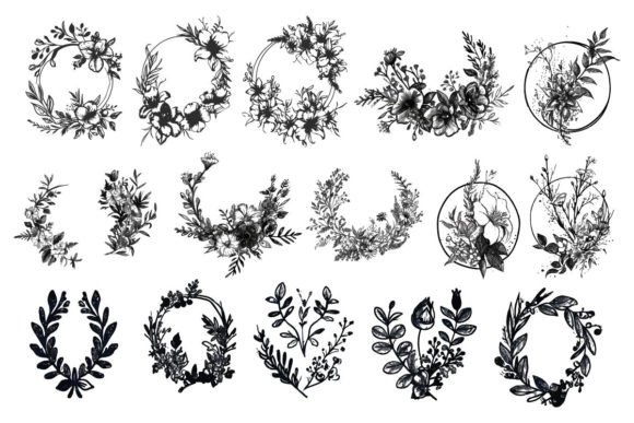 Download Botanical Floral Boho Line Art Frame Png - Png Collection