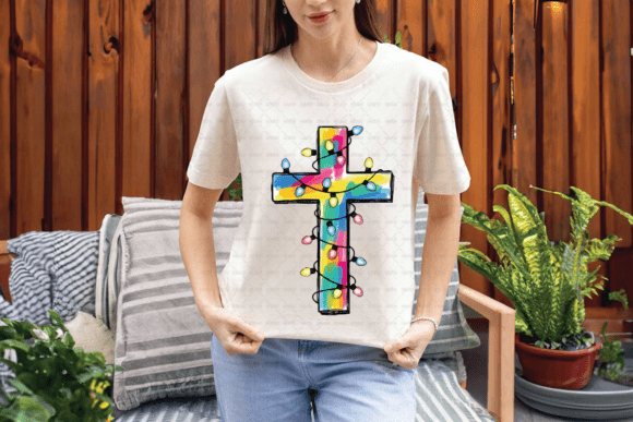 Download Christmas Lights Cross PNG - Png Collection