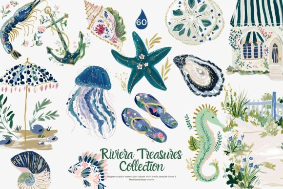 Download Mediterranean Coastal Clipart Png Set - Png Collection