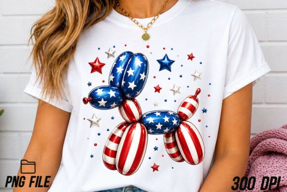 Download Patriotic Balloon Dog PNG Sublimation - Png Collection