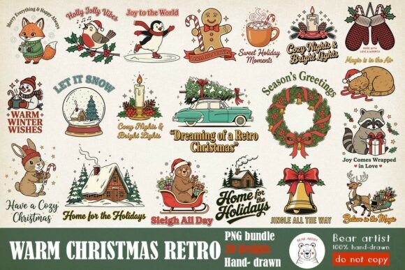 Download Warm Chritstmas Sublimation PNG Bundle - Png Collection