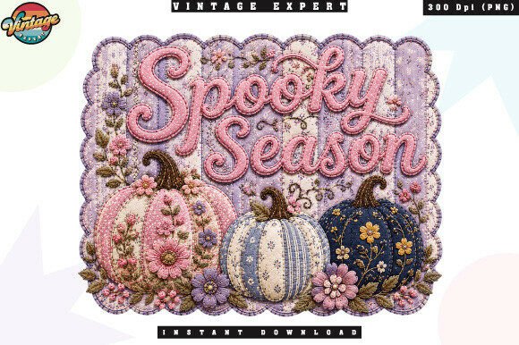 Download Spooky Season Floral Pumpkin Patch PNG - Png Collection
