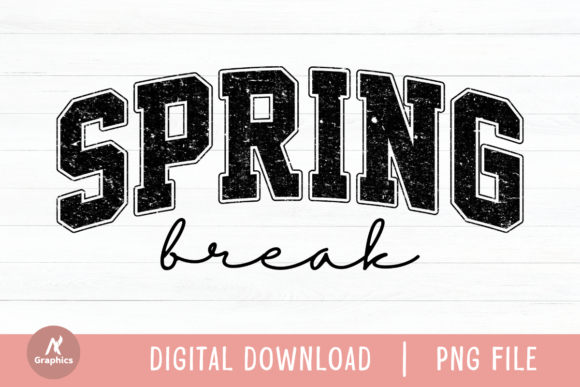 Download Spring Break Retro Varsity PNG - Spring break Collection