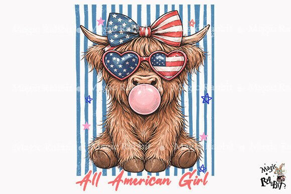 Download Cute Highland Cow USA PNG - Png Collection
