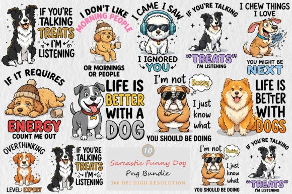 Download Sarcastic Cute Humor Dog PNG Bundle - Png Collection