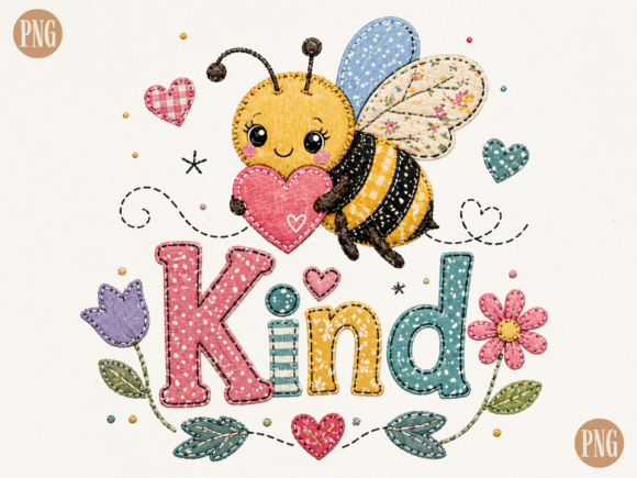 Download Bee Kind Quote PNG, Kawaii Bee Design - Png Collection