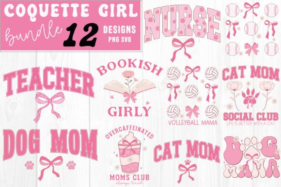 Download Coquette Girl Mama Mom Bundle Svg Png - Png Collection