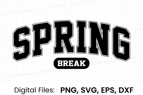 Download Spring Break Retro Varsity SVG - Spring break Collection