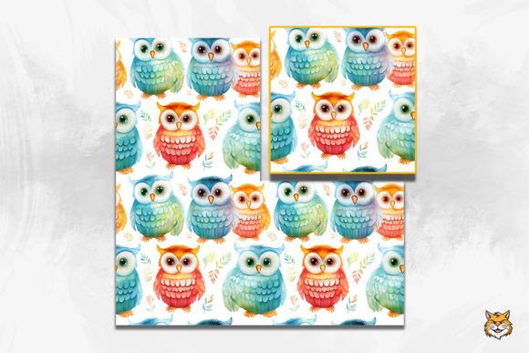 Download Baby Owlet Seamless Pattern 5 - Owl Collection