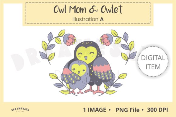 Download Owl Mom &amp; Owlet Clipart&nbsp; - Owl Collection