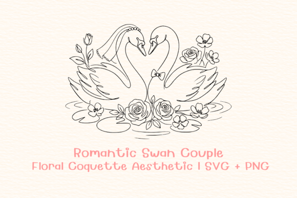 Download Romantic Swan Couple SVG PNG - Png Collection
