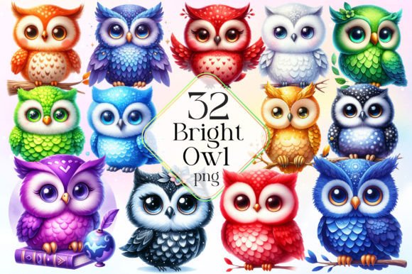 Download Bright Owl Sublimation Clipart PNG - Png Collection