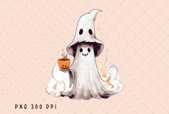 Download Ghost Coffee Halloween Spooky Season PNG - Png Collection