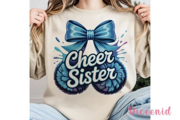 Download Cheer Sister Blue Pompom PNG Clipart - Png Collection
