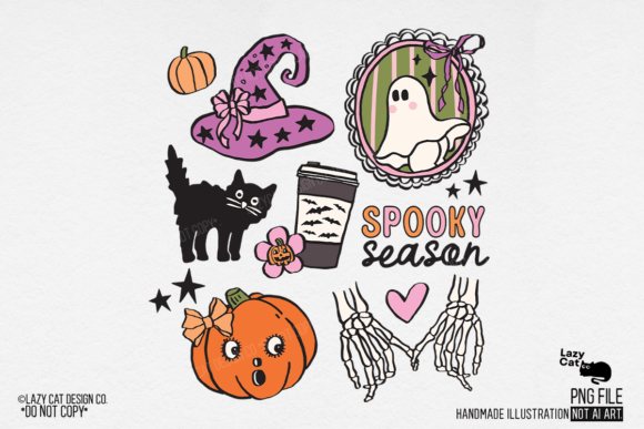 Download Hand-Drawn Halloween Spooky Season PNG - Png Collection