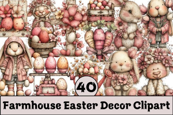 Download Farmhouse Easter Decor Clipart - Easter decor clipart Collection