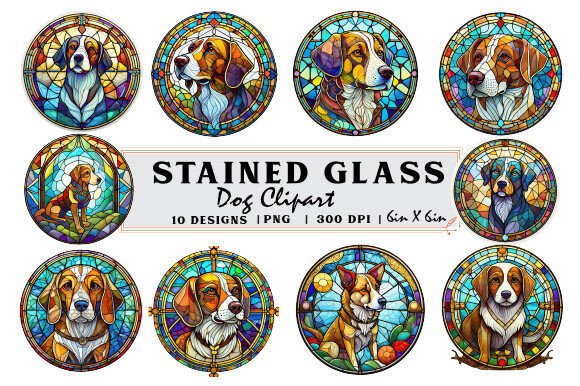 Download Stained Glass Dogs Clipart,Dog PNG - Png Collection