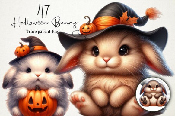 Download Cute Halloween Bunny Clipart PNG - Png Collection
