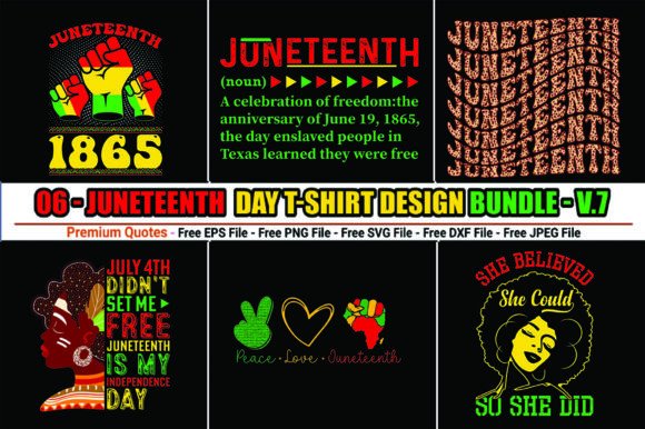 Download Juneteenth Day T - Shirt Design Bundle - Juneteenth day Collection