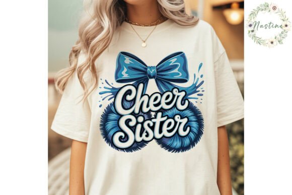 Download Cheer Sister Blue Pompom PNG Clipart - Png Collection