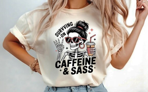Download Funny Sarcastic Caffeine T-shirt PNG - Png Collection