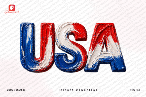 Download Patriotic 4th July Brushstroke USA PNG - Png Collection