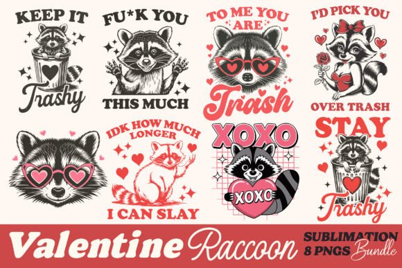 Download Funny Raccoons Valentines Day Bundle PNG - Png Collection