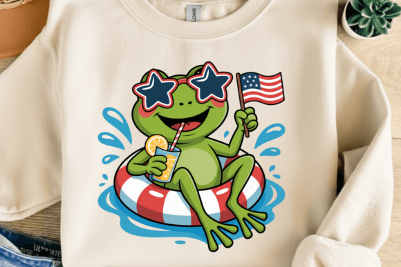 Download Patriotic Frog Pool Float PNG Clipart - Png Collection