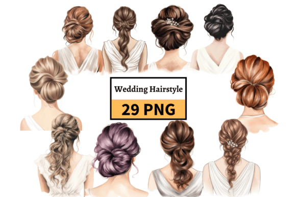 Download Beautiful Bridal Hairstyle Clipart PNG - Png Collection