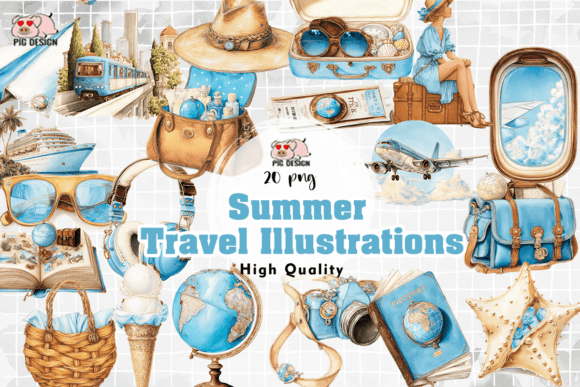 Download Summer Travel Illustrations PNG - Png Collection