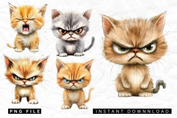 Download Angry Grumpy Cat PNG Clipart Bundle - Png Collection
