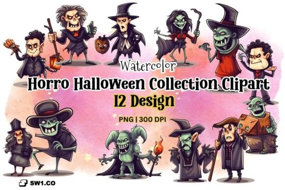 Download Watercolor Halloween Clipart Horror PNG - Png Collection