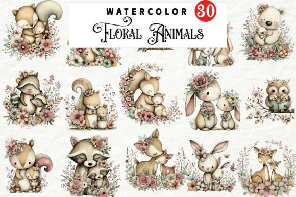 Download Floral Animals Whimsical Mothers Day Png - Png Collection