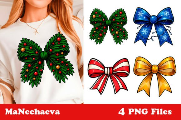 Download Coquette Christmas Bow Clipart PNG - Png Collection