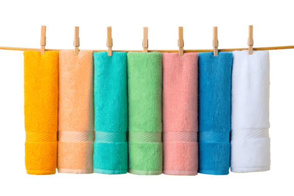 Download Colorful Folded Towels Hanging on PNG - Png Collection