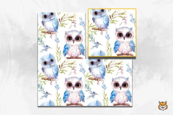 Download Baby Owlet Seamless Pattern 22 - Owl Collection
