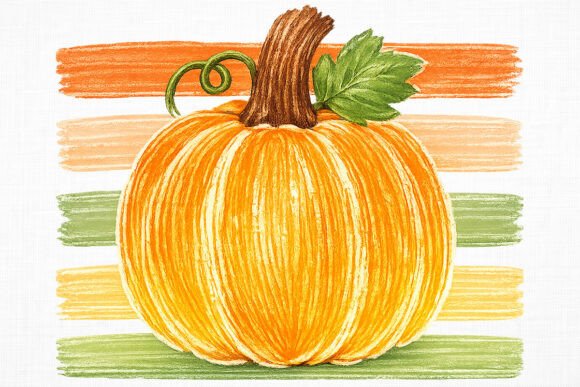 Download Retro Striped Pumpkin Patch PNG - Png Collection