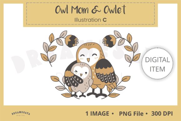 Download Owl Mom &amp; Owlet Clipart&nbsp; - Owl Collection