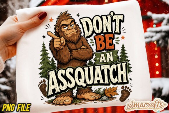 Download Don’t Be an Assquatch Funny Bigfoot PNG - Png Collection