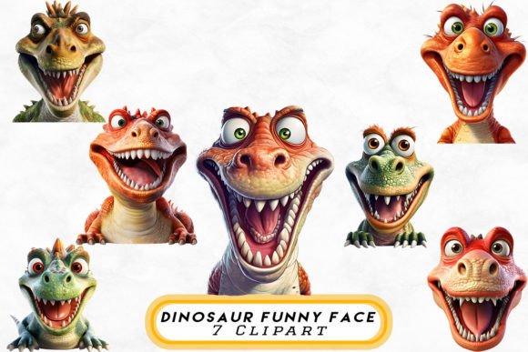 Download Dinosaur Funny Face Clipart Dino PNG - Png Collection