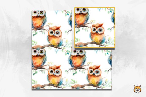 Download Baby Owlet Seamless Pattern 3 - Owl Collection