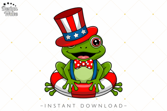 Download Patriotic Frog 4th of July PNG - Png Collection