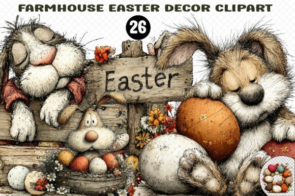 Download Farmhouse Easter Decor Clipart - Easter decor clipart Collection