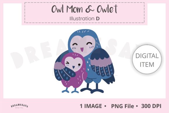 Download Owl Mom &amp; Owlet Clipart&nbsp; - Owl Collection