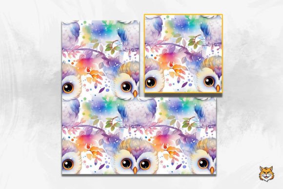 Download Baby Owlet Seamless Pattern 6 - Owl Collection