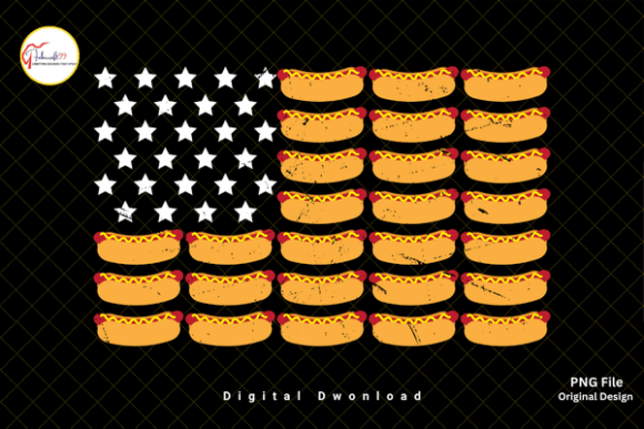 Download Patriotic BBQ Hot Dog American Flag PNG - Png Collection