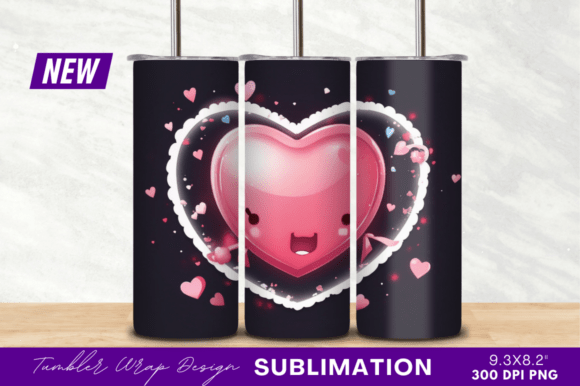 Download Cute Kawaii Heart Vector for Tumbler Png - Png Collection