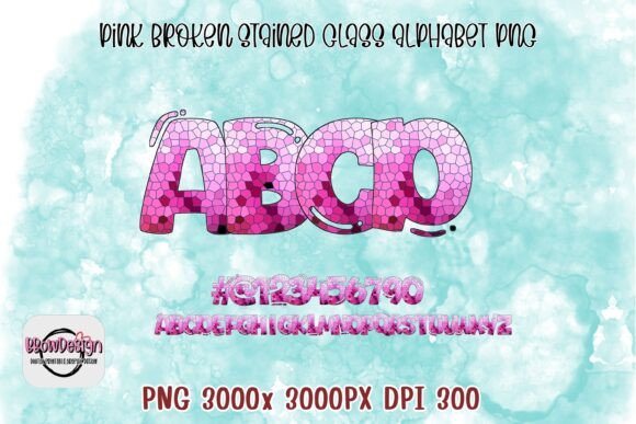 Download Pink Stained Glass Alphabet PNG - Png Collection