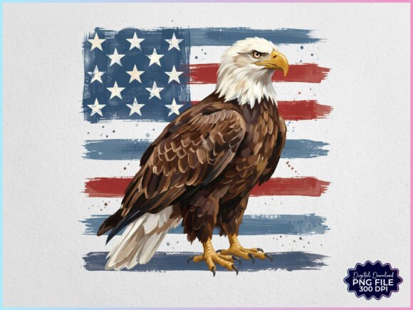 Download Preppy Patriotic Eagle USA PNG - Png Collection